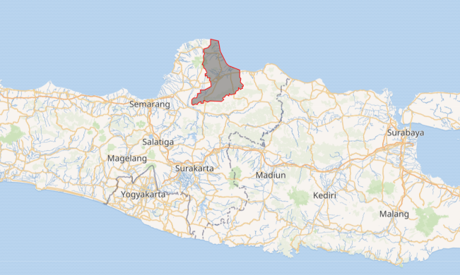 Peta Kabupaten Pati. (Google Maps)